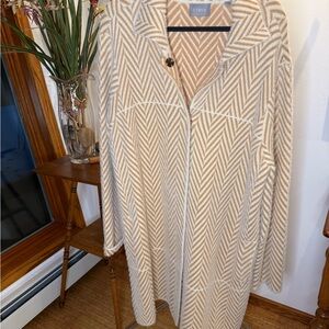 Cyrus Yellow and Cream Long Sleeve  Cardigan, size